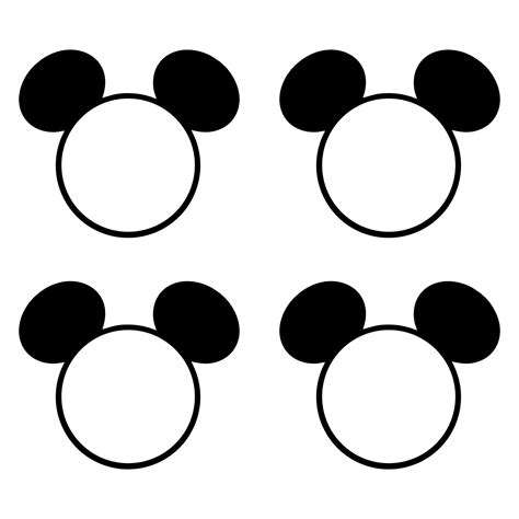 Mickey Mouse Head Template Printable Mickey Mouse Head Mouse Ears