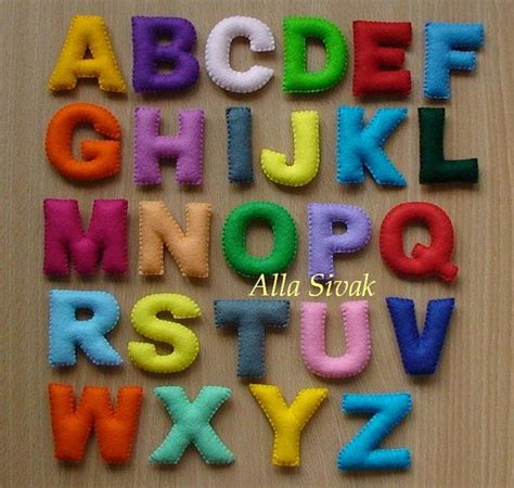 Felt Alphabet Letters Pdf Stuffed English Alphabet Pattern Etsy