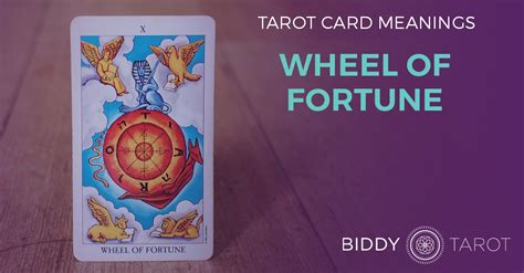 Wheel Of Fortune Tarot Card Meanings Biddy Tarot