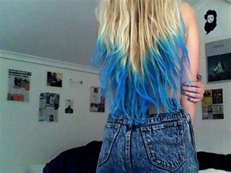 28 Best Pictures Blue Tipped Hair Hair Diy Five Ideas For Blue Hair