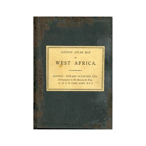 London Atlas Map Of West Africa Title On The Cover West Africa