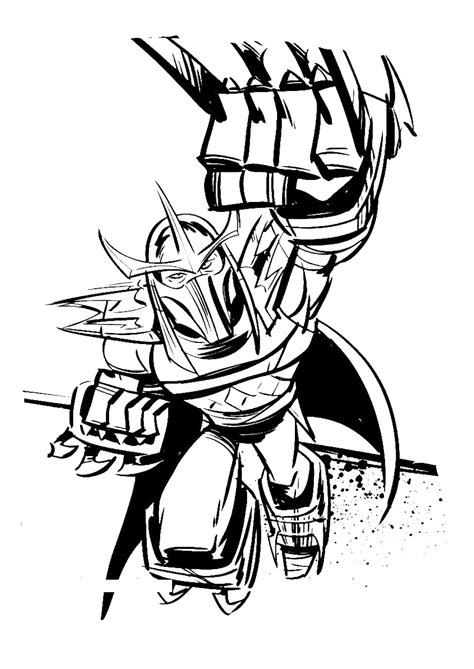 shredder coloring pages    print