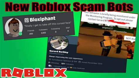 New Evolved Roblox Scam Bots Youtube