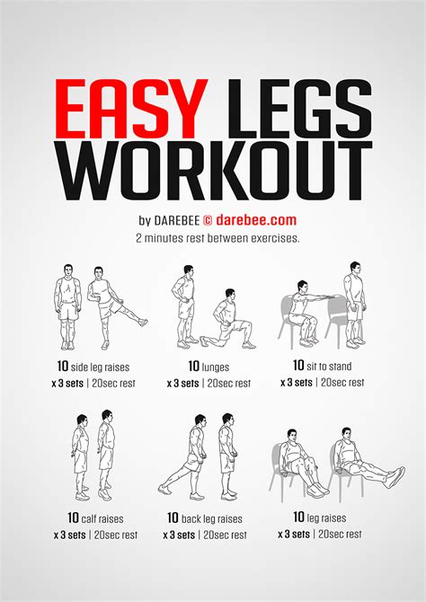 Easy Legs Workout Beginner Leg Workout Leg Workouts For Men Leg