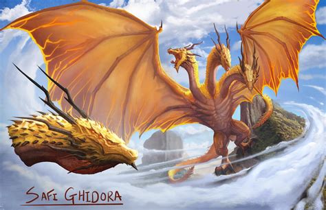 King Ghidorah King Ghidorah Xenojiiva And Safijiiva Monster Hunter And 4 More Drawn By