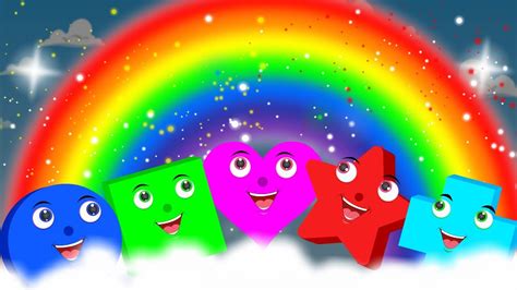 Rainbow Colors Song Learn Shapes And Colors Nursery