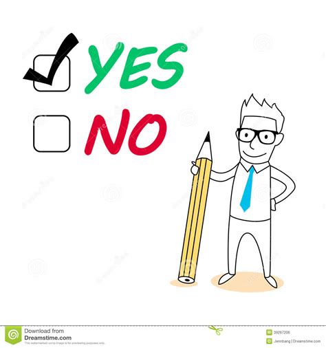 Yes Or No Choice Stock Illustration Illustration Of