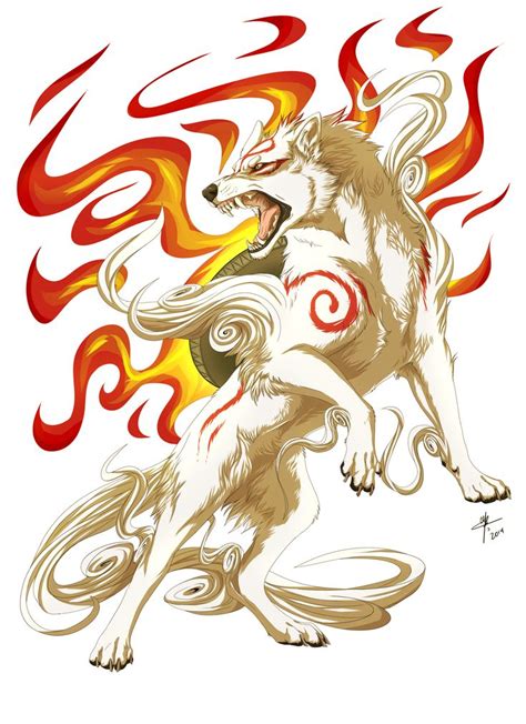 Okami Amaterasu Amaterasu Mythical Creatures Art Anime Lion