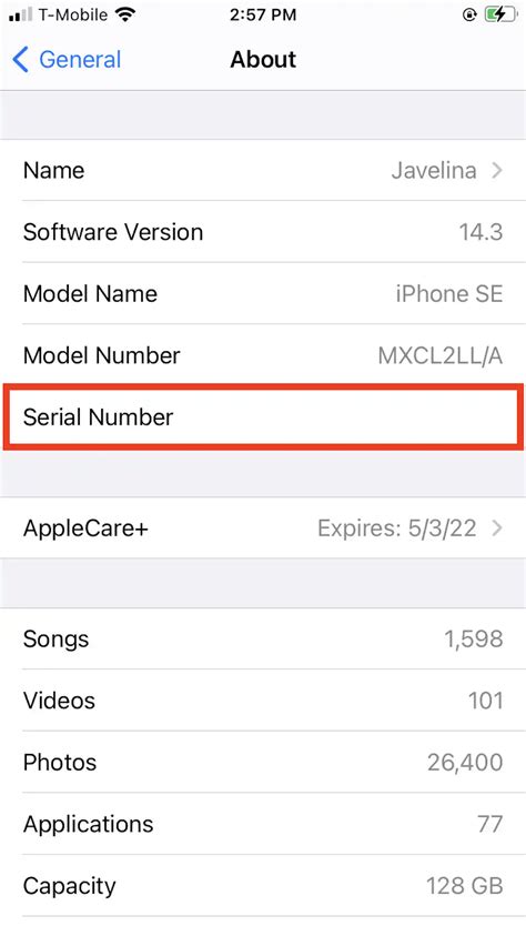 How To Find Your Iphones Serial Number Macinstruct