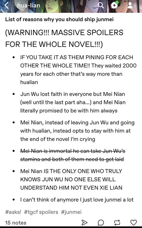 Jun Wu X Mei Nian Qing Losing Faith Heavens Official Blessing