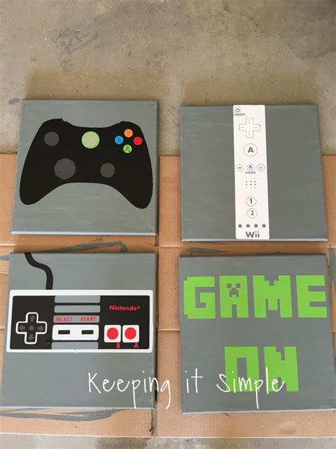 Boys Game Room Bedroom Decor Xbox And Nintendo Controller Canvases