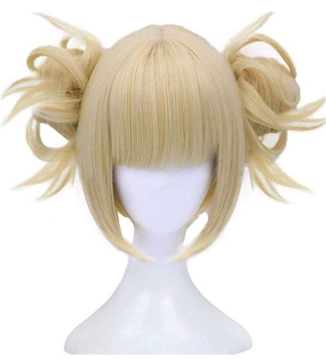 Anogol My Hero Academia Cosplay Wig Mha Himiko Toga Wig For Woman Coser Blonde Short Anime Wigs