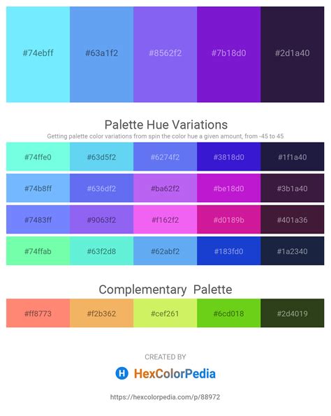 311 Blue Violet Color Schemes Hexcolorpedia
