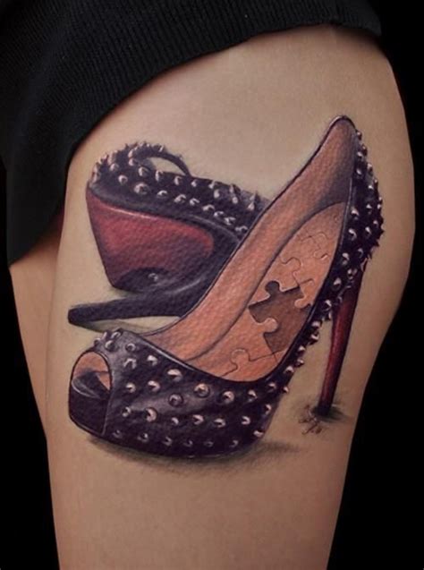 Shoes For Her High Heel Tattoos Shoe Tattoos 3d Tattoos Great Tattoos Beautiful Tattoos Ink