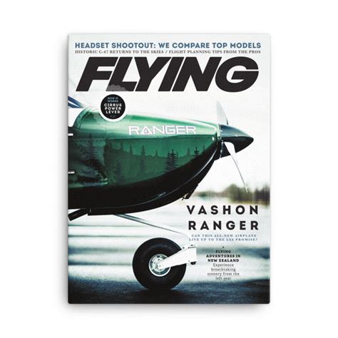 Flying Magazine Cover Print April 2018 18×24 Canvas Flying Cover