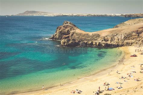 Papagayo Beach Lanzarote Canary Islands Stock Image Image Of Landscape Ocean