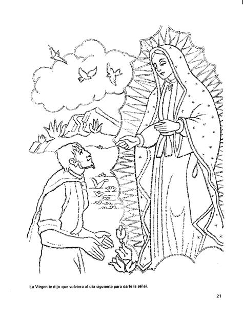 Our Lady Of Guadalupe Coloring Page Easy La Virgen De Guadalupe My