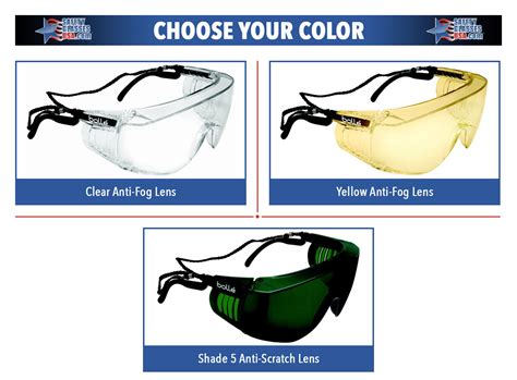 Ansi Z87 Work Bolle Override Safety Glasses