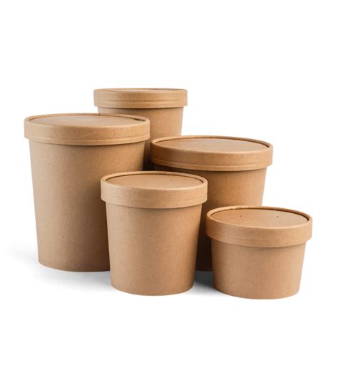Kraft Paper Tubs With Lids Online Packaging