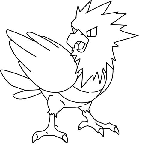Pokemon Spearow Coloring Pages Free To Print Free Pokemon Coloring Pages