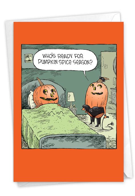 Funny Men S Halloween Card With Envelope Naughty Pumpkins Adult Humor T For Husband Men