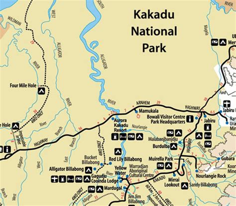 Kakadu National Park Map Nt Travel