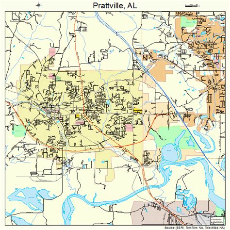 Prattville Alabama Street Map 0162328