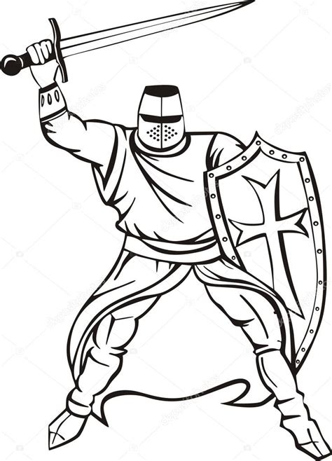Medieval Knight Crusader Stock Vector Image By ©rorius 32016145