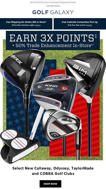 🚩 3x Points 50 Trade Enhancement On Select New Equipment Golf