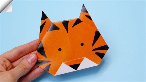 Origami Tiger Easy Diy Paper Crafts Origami Tiger Face Youtube