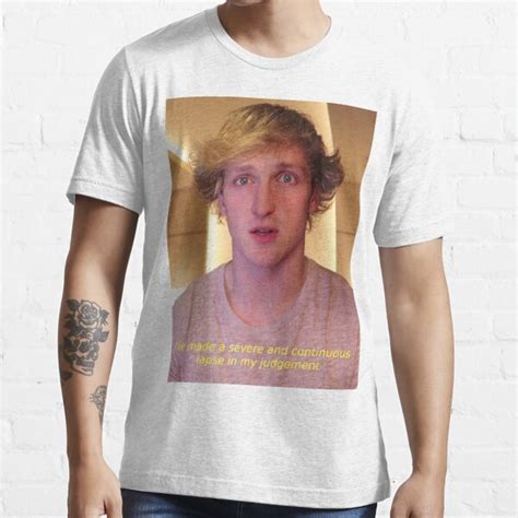 Logan Paul Apology T Shirt For Sale By Windexi Redbubble Logan