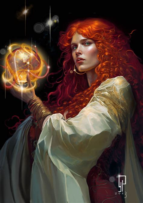 Artstation Beautiful Red Haired Witch