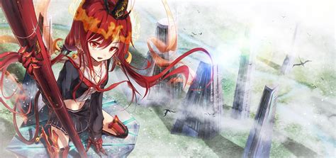 Wallpaper Si Rambut Merah Gadis Anime Karakter Asli Twintails