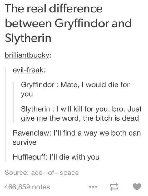 The Difference Between Gryffindor And Slytherin Harry Potter Universal