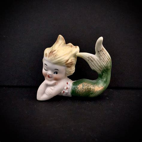 Vintage Bradley Mermaid Mermaids Figurines Figurine Wild Hair Flower