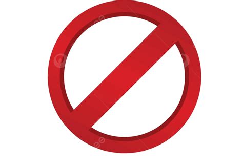 No Sign Isolated On White Background Isolated No Empty Vector Isolated