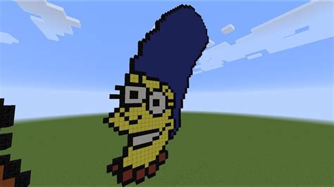 Minecraft Pixel Art Marge Simpson Par Trd Fr Youtube