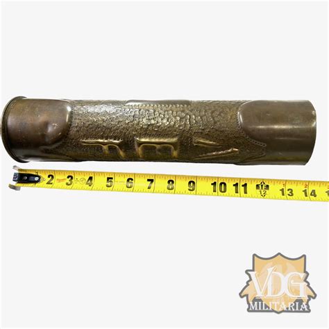 Ww1 Us Aef Trench Art 75mm Scovill Shell Vdg Militaria