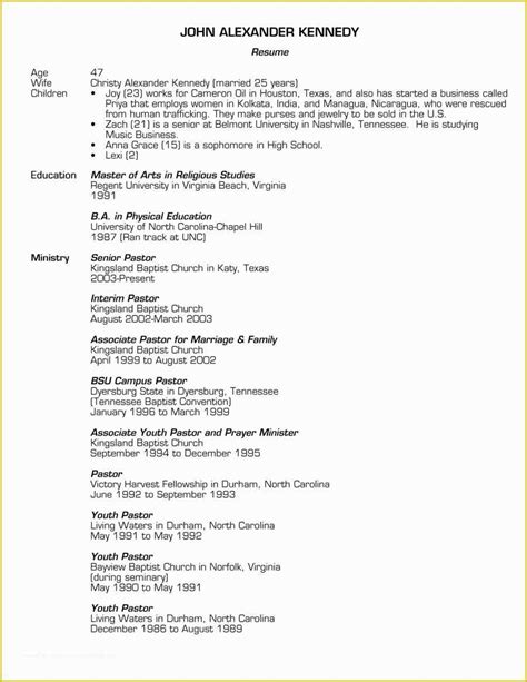 Free Ministry Resume Templates Of Pastor Contract Template Cover Letter