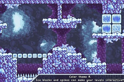 Super Pixel Ice Cavern Tileset 2d Environments Unity Asset Store