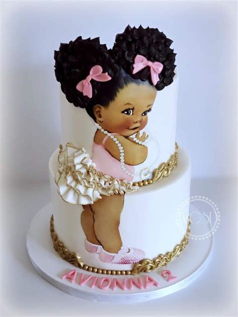 Afro Puff Girl Cake Princess Baby Shower Cake Birthday Cake Girls