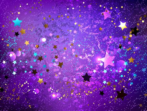 Purple Background With Stars By Blackmoon9
