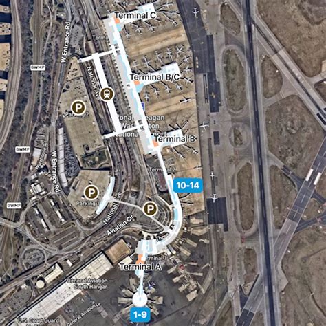 Reagan National Airport Map Guide To Dcas Terminals