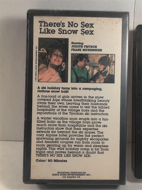 Theres No Sex Like Snow Sex Vhs 1984 Private Screenings Big Box Clam