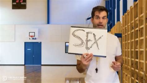 the daily show just pointed out how weird it is that gym teachers teach sex ed