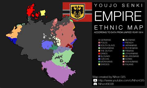 Youjo Senki Empire Ethnic Map 1914 Mappe Storia