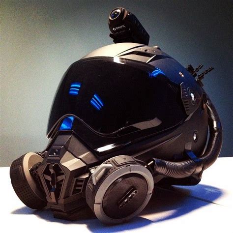 Walterrific Motorcycle Helmet And Parts Futuristic Design Gas Mask