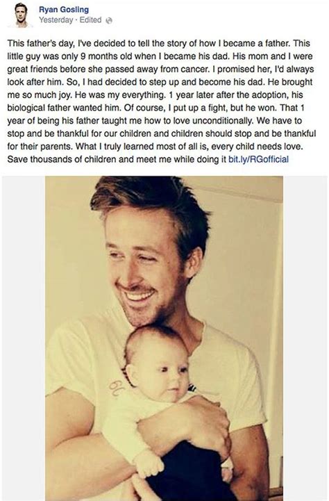 Ryan Gosling Baby Hoax Fools Fans On Facebook Madeformums