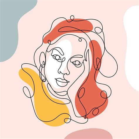 Lady Face Abstract Colorful 2733001 Vector Art At Vecteezy