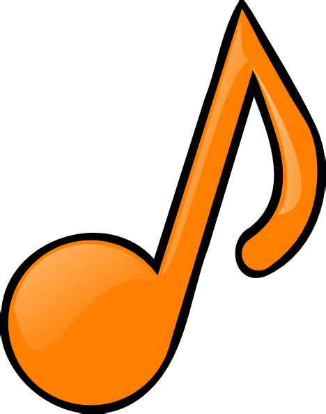 Musical Note Orange Clip Art At Vector Clip Art Online